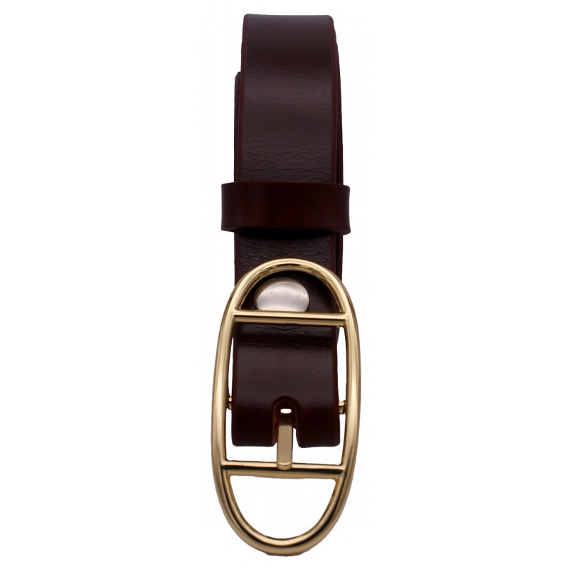 Ceinture Cognac classique 3 cm boucle double...