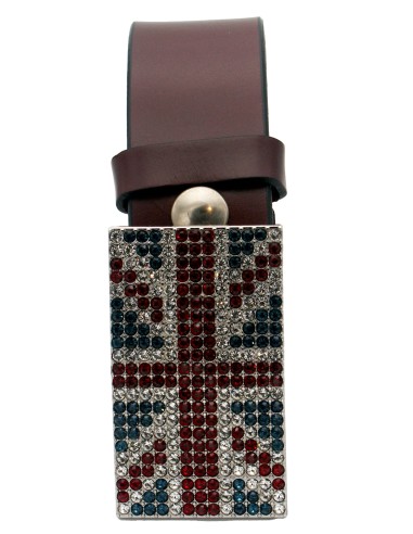 Ceinture en cuir Bordeaux classique 4 cm Plaque...