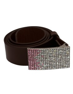 Ceinture en cuir marron foncé – 4 cm – boucle plaque... 2