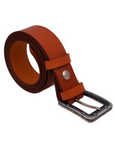 Ceinture artisanale en cuir Camel 4 cm boucle Industrielle 2