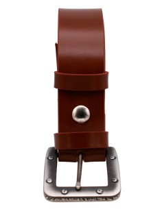 Ceinture Cognac 4 cm boucle industrielle 17 2