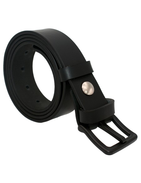 Ceinture en cuir spéciale aéroport 3,5 cm – boucle POM sans métal