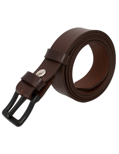 Ceinture en cuir spéciale aéroport 3,5 cm – boucle POM sans métal