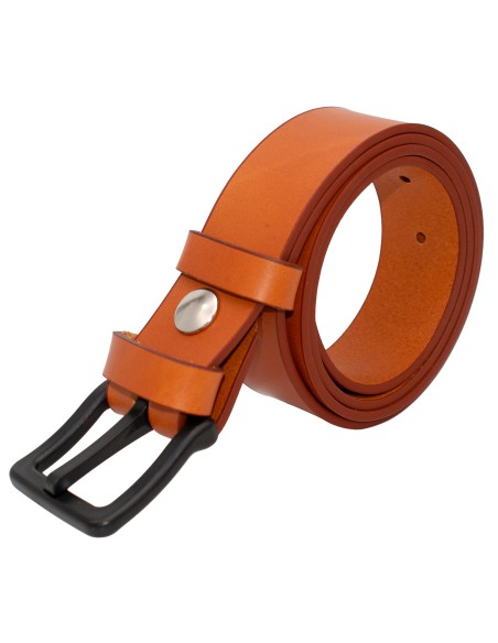 Ceinture en cuir spéciale aéroport 3,5 cm – boucle POM sans métal