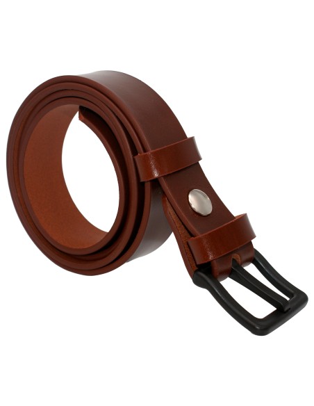 Ceinture en cuir spéciale aéroport 3,5 cm – boucle POM sans métal