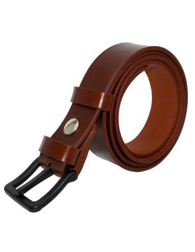 Ceinture en cuir spéciale aéroport 3,5 cm – boucle POM sans métal