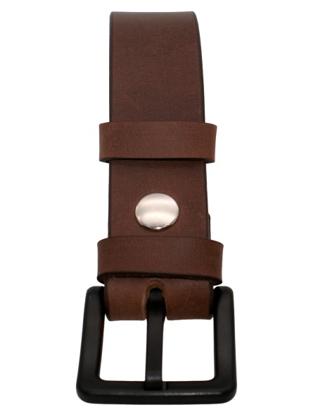 Ceinture en cuir spéciale aéroport 3,5 cm – boucle POM sans métal