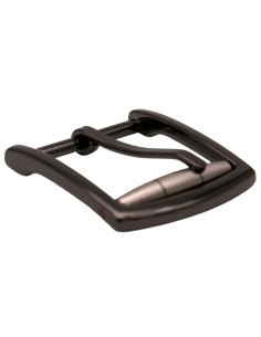 Boucle de ceinture métal 3,5 cm à rouleau – vue de face (noir graphite)