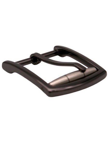 Boucle de ceinture métal 3,5 cm à rouleau – vue de face (noir graphite)