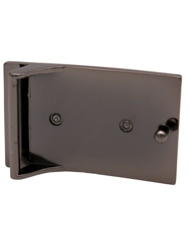 Boucle plaque métal 3,5 cm – vue arrière avec ergot (noir graphite)