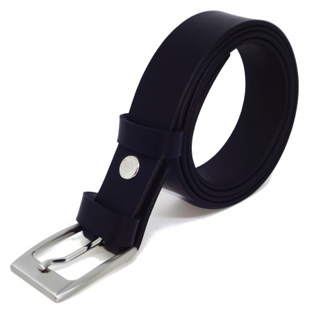 Ceinture noire classique 3 cm boucle 1