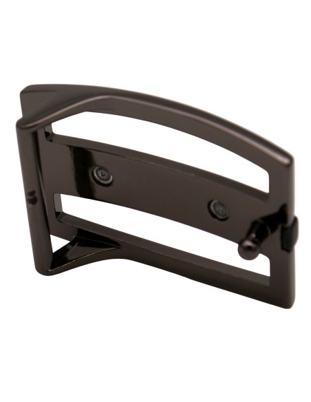 Boucle de ceinture 3,5 cm plaque noir ouverte graphite n°14