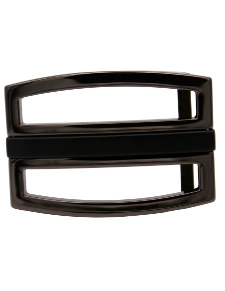 Boucle de ceinture 3,5 cm plaque noir ouverte graphite n°14