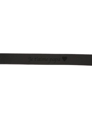 Gravure sur ceinture noir 2,5 cm de large