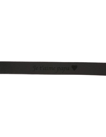 Gravure sur ceinture noir 2,5 cm de large