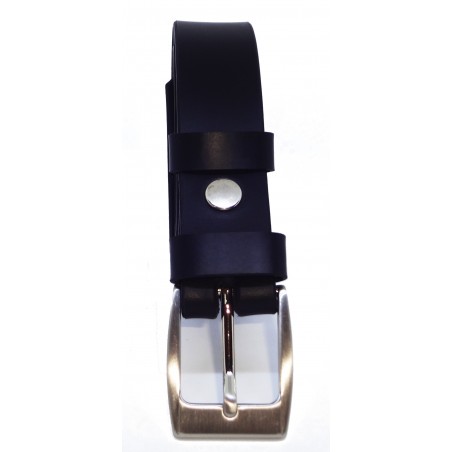 Ceinture noire classique 3 cm boucle 1