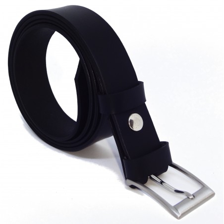 Ceinture noire classique 3 cm boucle 2