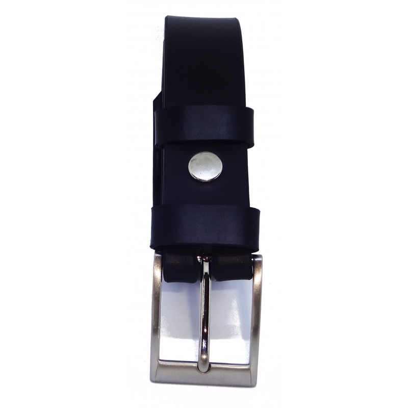 Ceinture noire classique 3 cm boucle 2