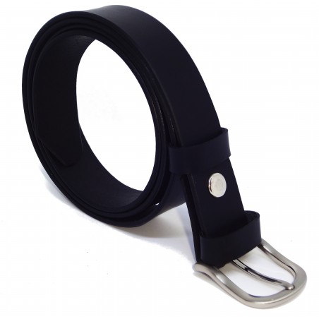 Ceinture noire classique 3 cm boucle 5