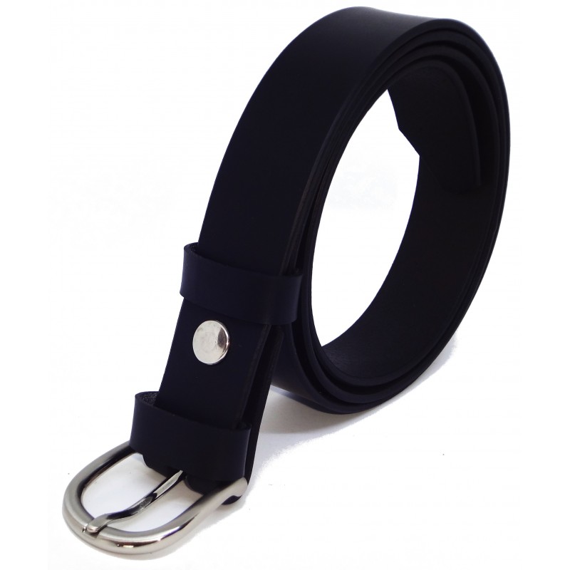 Ceinture noire classique 3 cm boucle 6