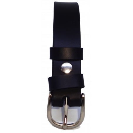 Ceinture noire classique 3 cm boucle 6