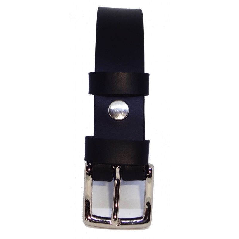 Ceinture noire classique 3 cm boucle 10
