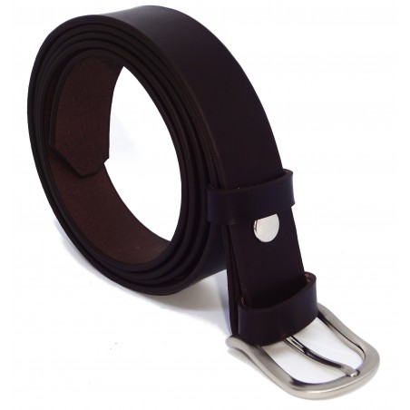 Ceinture Marron foncé classique 3 cm boucle 5