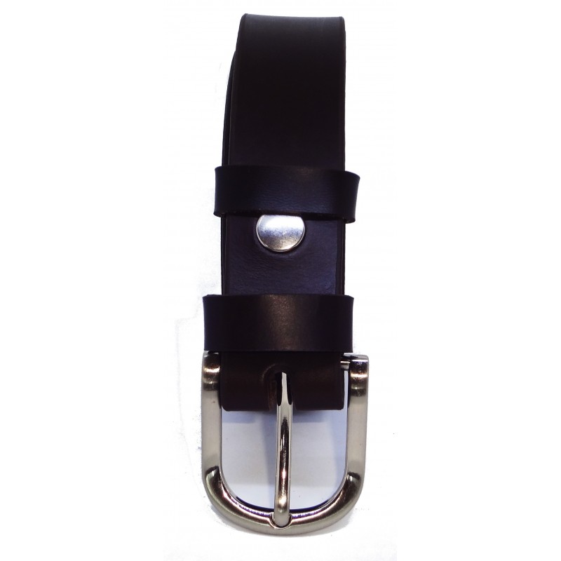 Ceinture Marron foncé classique 3 cm boucle 5