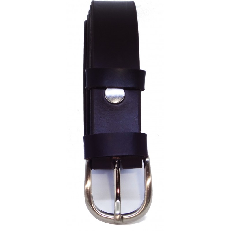 Ceinture Marron foncé classique 3 cm boucle 6