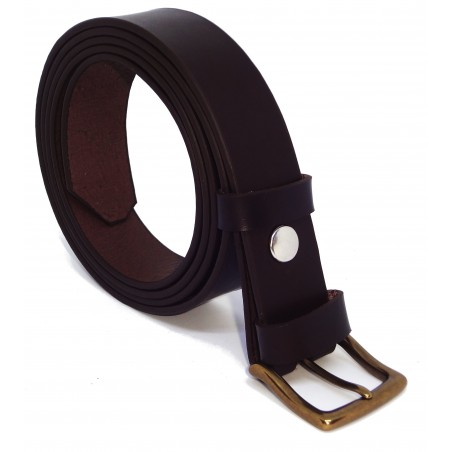 Ceinture Marron foncé classique 3 cm boucle 9