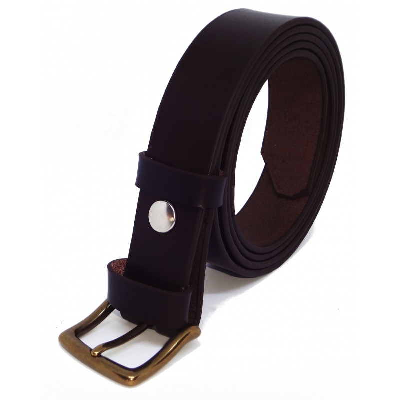 Ceinture Marron foncé classique 3 cm boucle 9
