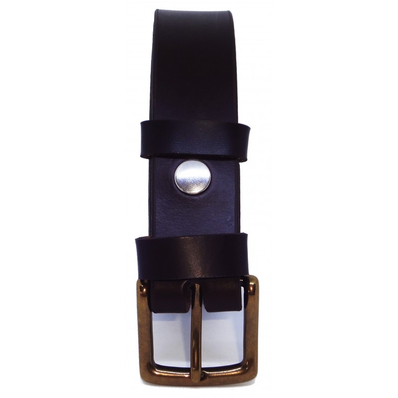 Ceinture Marron foncé classique 3 cm boucle 9