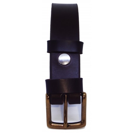 Ceinture Marron foncé classique 3 cm boucle 9