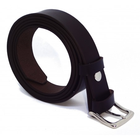 Ceinture Marron foncé classique 3 cm boucle 10