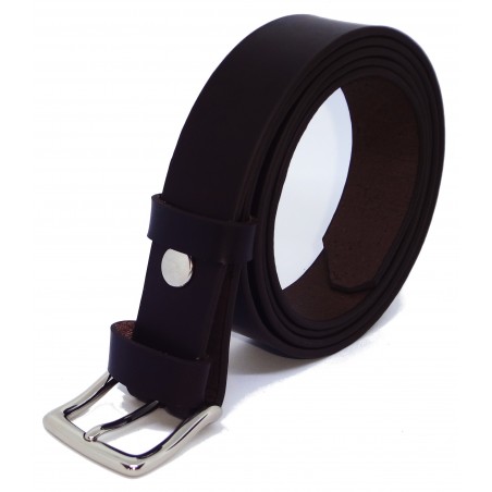 Ceinture Marron foncé classique 3 cm boucle 10