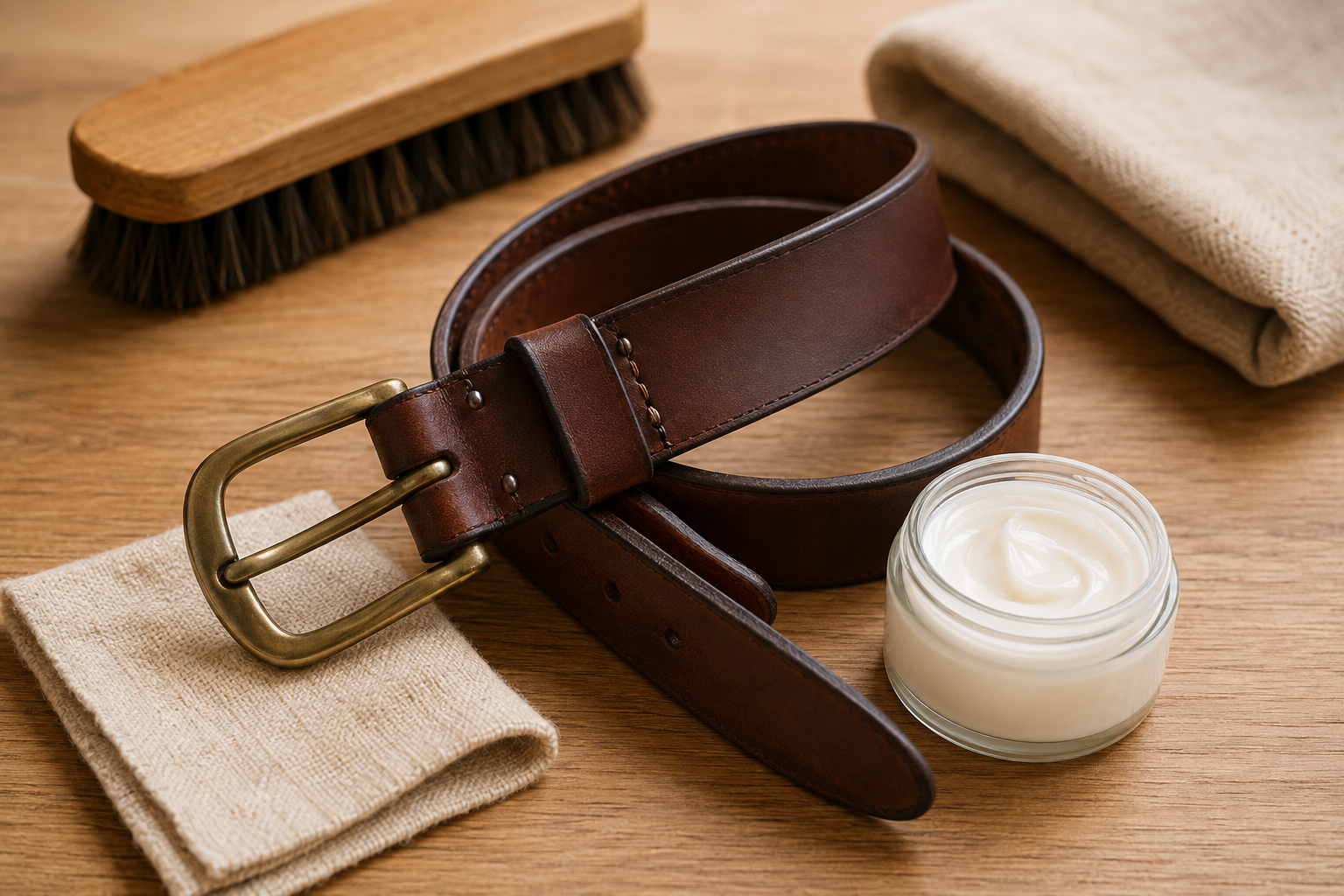 Entretien et nettoyage d'une ceinture en cuir